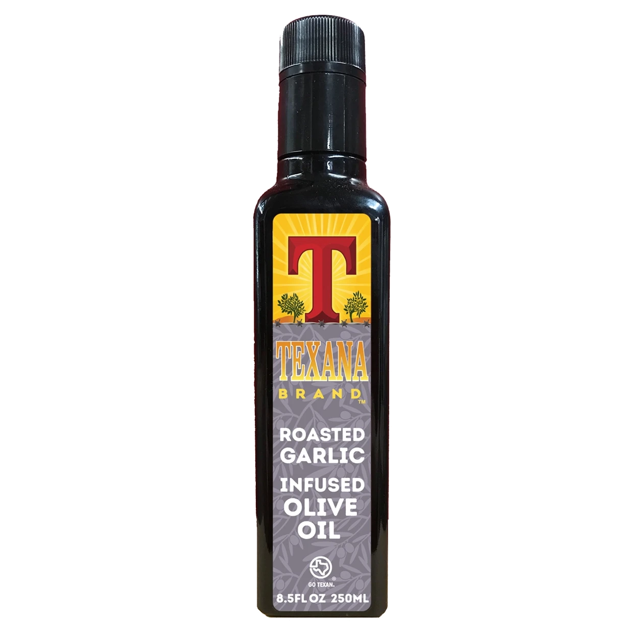 Texana Brand Roasted Garlic Infused Olive Oil, 250ml (8.5fl oz)