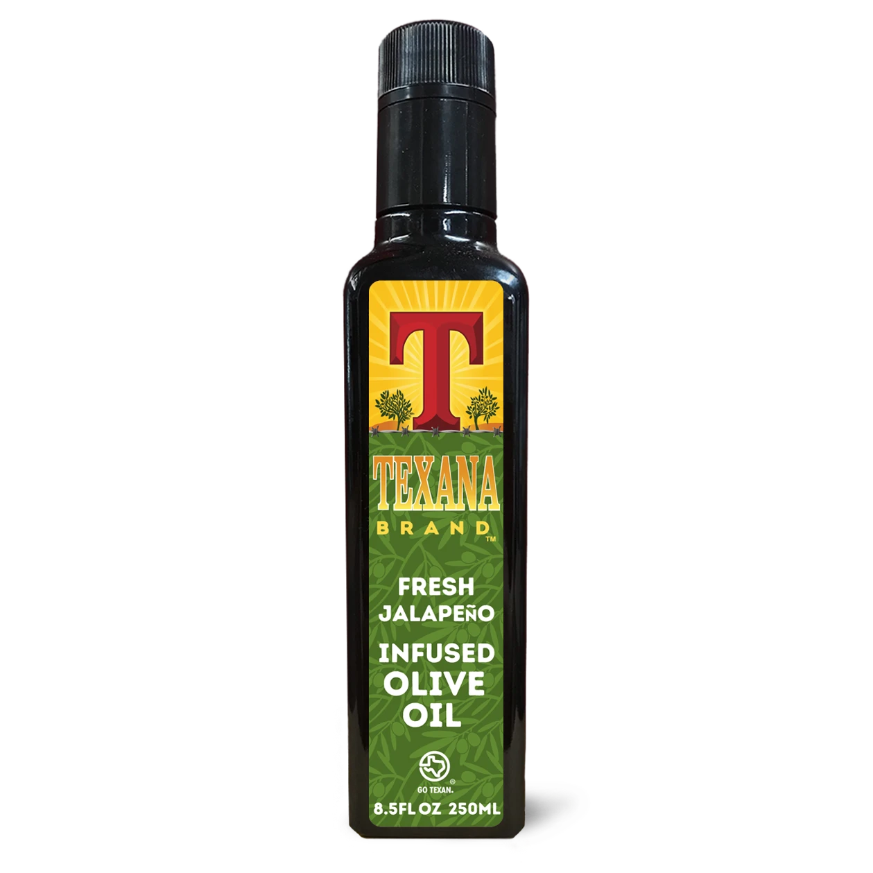 Texana Brand Fresh Jalapeno Infused Olive Oil, 250ml (8.5fl oz)