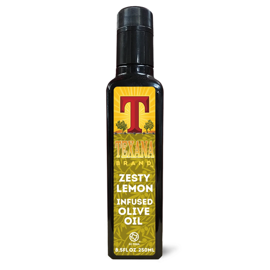 Texana Brand Zesty Lemon Infused Olive Oil, 250ml (8.5fl oz)