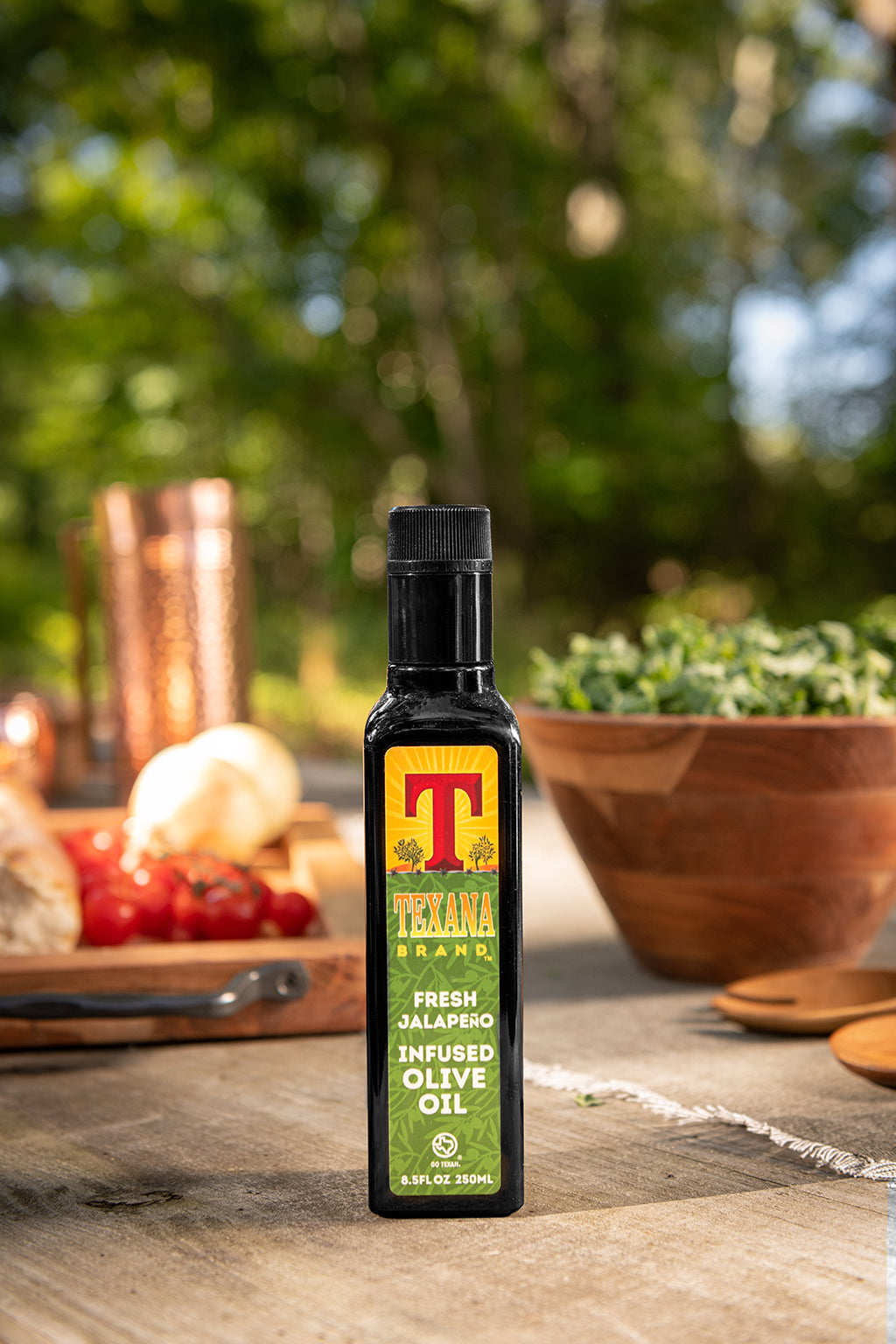 250ml eco friendly non gmo vegan gluten free Texana Brands Infused Oil Fresh Jalapeno Olive Oil