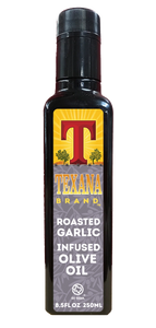 Texana Brand Roasted Garlic Infused Olive Oil, 250ml (8.5fl oz)