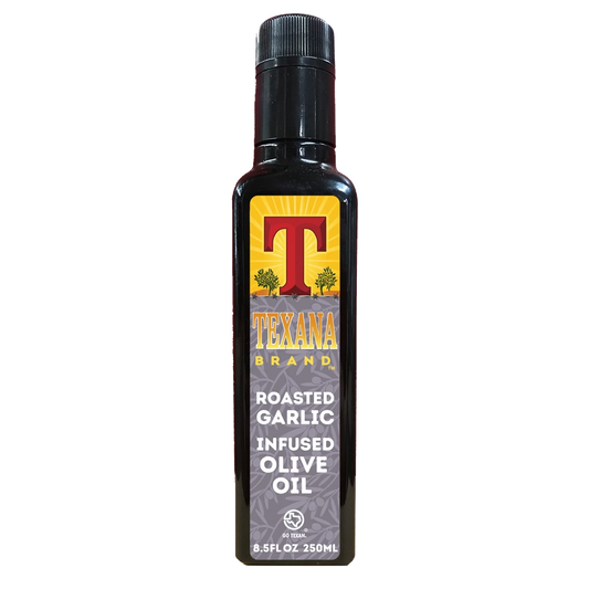 Texana Brand Roasted Garlic Infused Olive Oil, 250ml (8.5fl oz)