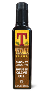 250ml eco friendly non gmo vegan gluten free Texana Brands Infused Oil Smokey Mesquite Olive Oil 